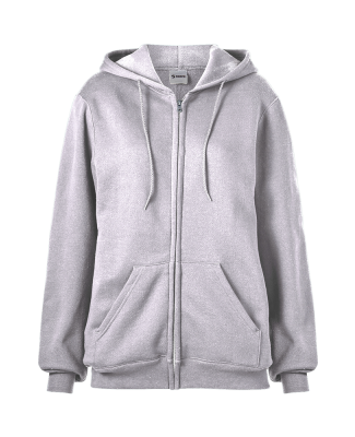 Soffe 9377 9 Oz Flc Zip Hood in Ash h75