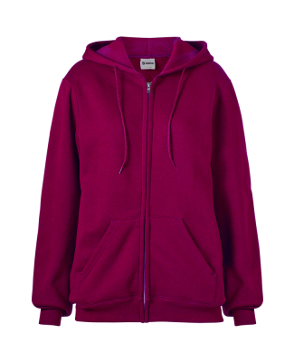 Soffe 9377 9 Oz Flc Zip Hood in Maroon r3r