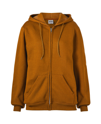 Soffe 9377 9 Oz Flc Zip Hood in Texas orange y2n