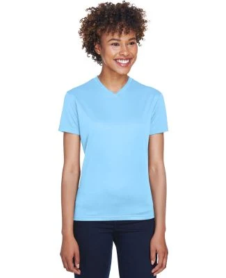 8400L UltraClub® Ladies' Cool & Dry Sport V Neck  in Columbia blue