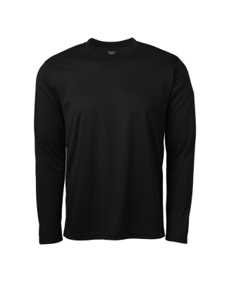 Soffe 991A Adult LS Tee in Black w01
