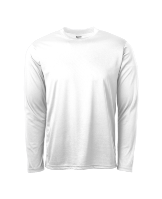 Soffe 991A Adult LS Tee in White w05