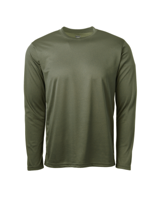 Soffe 991A Adult LS Tee in Olive drab green w07