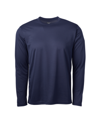 Soffe 991A Adult LS Tee in Navy w11