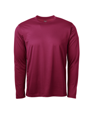 Soffe 991A Adult LS Tee in Maroon w24
