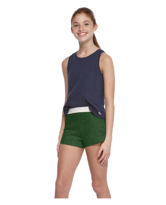 Soffe B037 Youth Short in Dk. green heather 346