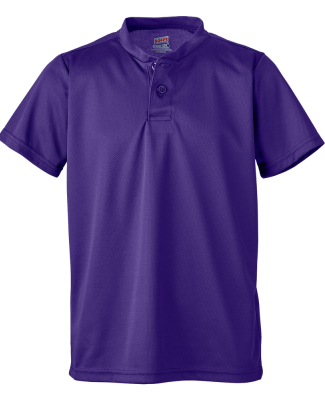 Soffe 996Y YTH DRI 2 BTN HENLEY POLY in New purple w21