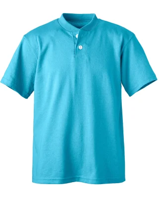 Soffe B206 YTH 2-BTN HENLEY 50/50 in Teal bek