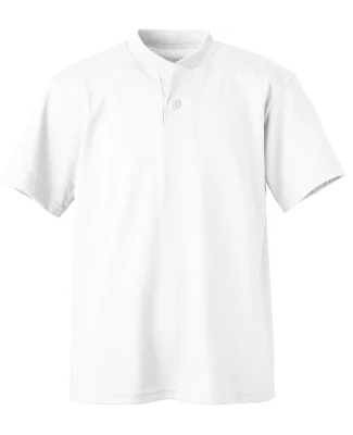 Soffe B206 YTH 2-BTN HENLEY 50/50 in White n44