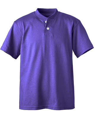 Soffe B206 YTH 2-BTN HENLEY 50/50 in New purple p8a