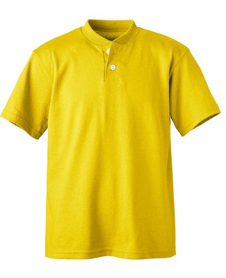 Soffe B206 YTH 2-BTN HENLEY 50/50 in Lt. gold y2a