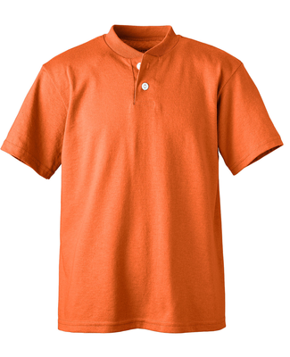 Soffe B206 YTH 2-BTN HENLEY 50/50 in Orange y3a