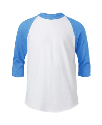 Soffe B209 Youth B/B Tee in White/col blue bfm