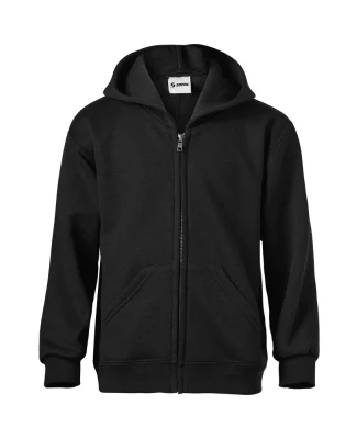 Soffe B9078 9 Oz Flc Zip Hood in Black ew7