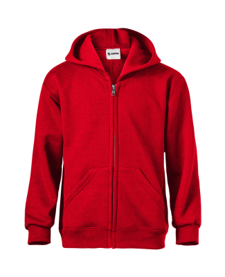 Soffe B9078 9 Oz Flc Zip Hood in Red r8l