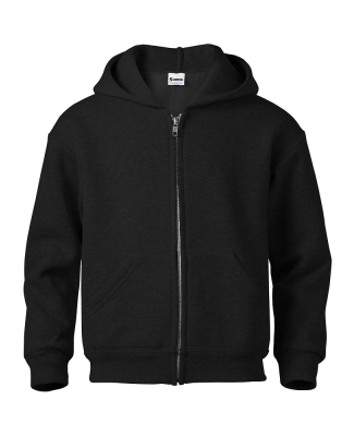 Soffe J9078 9 Oz Flc Zip Hood in Black ew7