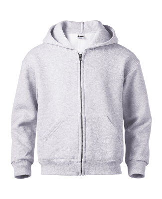 Soffe J9078 9 Oz Flc Zip Hood in Ash h54