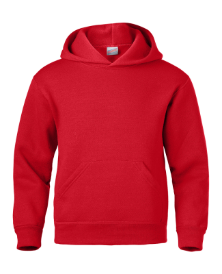 Soffe J9289 9 Oz Flc PO Hood in Red r8l