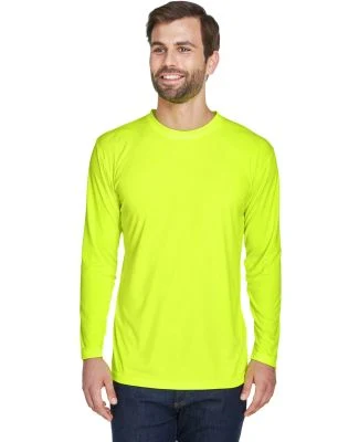 8422 UltraClub® Adult Cool & Dry Sport Long-Sleev in Bright yellow
