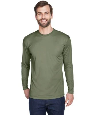 8422 UltraClub® Adult Cool & Dry Sport Long-Sleev in Military green