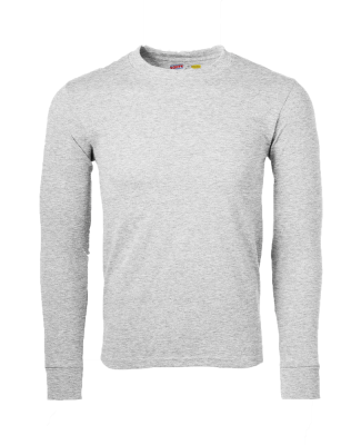 Soffe M875 Adult L/S Tee in Lt grey heather dr h55