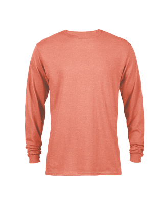 Soffe M375 Adult Mag L/S Tee in Coral heather hzw