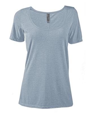 Soffe P504TS LADIES SCOOP NECK SS TEE in Steel quartz efr