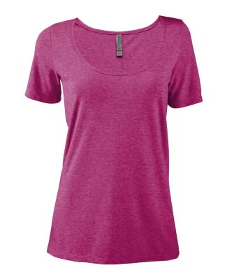 Soffe P504TS LADIES SCOOP NECK SS TEE in Berry heather k3d