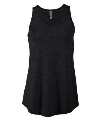 Soffe P506TS LADIES TRI BLEND FLOWY TANK in Black heather k2w