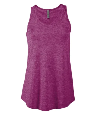 Soffe P506TS LADIES TRI BLEND FLOWY TANK in Berry heather k3d