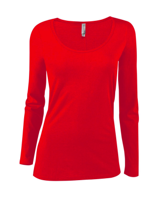 Soffe P507CS Ladies CVC LS in Red fh9