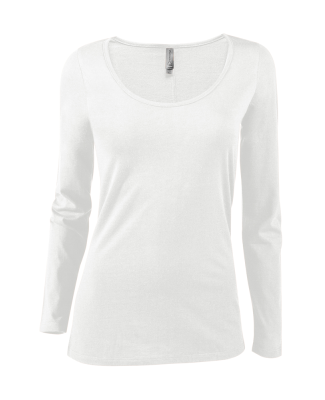 Soffe P507CS Ladies CVC LS in White n5r