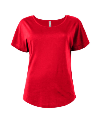 Soffe P505CS LADIES CVC DOLMAN TEE in Red fh9