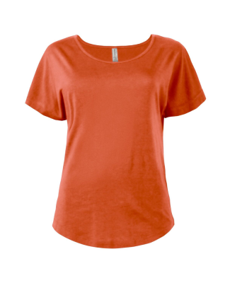 Soffe P505CS LADIES CVC DOLMAN TEE in Deep coral yzj