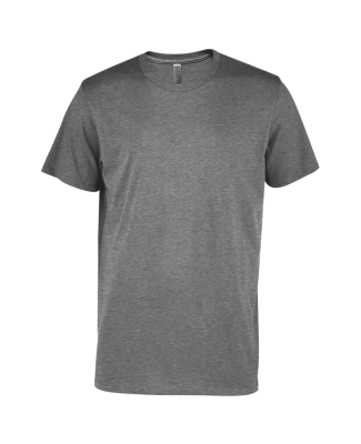 Soffe P601CS MENS CVC SS CREW NECK TEE in Graphite heather k2v