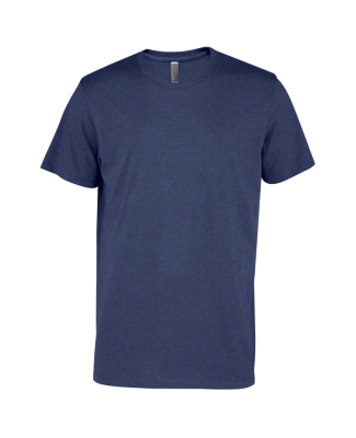 Soffe P601CS MENS CVC SS CREW NECK TEE in Denim heather ker