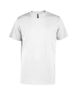 Soffe P601CS MENS CVC SS CREW NECK TEE in White n5r