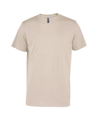 Soffe P601CS MENS CVC SS CREW NECK TEE in Putty n98