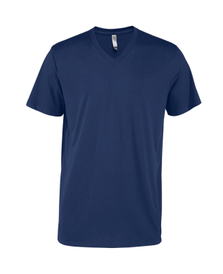 Soffe P602CS MENS CVC SS V NECK TEE in Harbor blue a2g