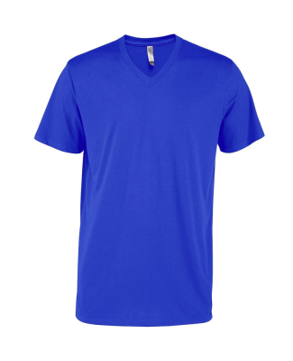 Soffe P602CS MENS CVC SS V NECK TEE in Royal a4u