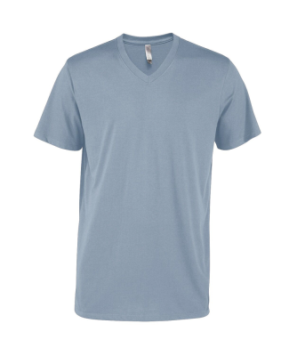 Soffe P602CS MENS CVC SS V NECK TEE in Steel a6u