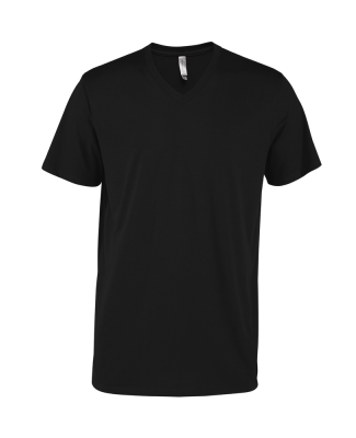 Soffe P602CS MENS CVC SS V NECK TEE in Jet black e1f