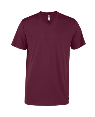 Soffe P602CS MENS CVC SS V NECK TEE in Maroon f84