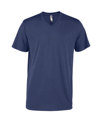 Soffe P602CS MENS CVC SS V NECK TEE in Denim heather ker