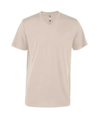 Soffe P602CS MENS CVC SS V NECK TEE in Putty n98