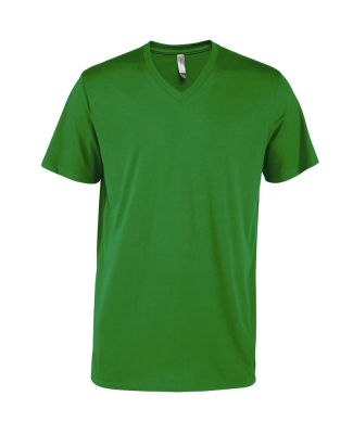 Soffe P602CS MENS CVC SS V NECK TEE in Kelly v3r