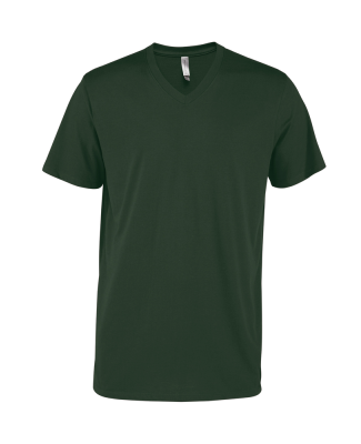 Soffe P602CS MENS CVC SS V NECK TEE in Forest vt3