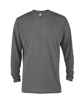 Soffe P603TS MENS TRI BLEND LS TEE in Charcoal heather k2y