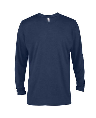 Soffe P603CS MENS CVC LS CREW NECK TEE in Athletic navy a2u