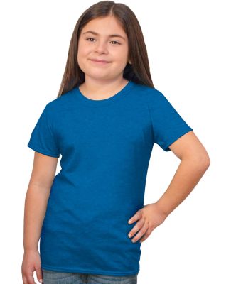 Bayside Apparel 37100 Girls' Princess T-Shirt in Heather turquoise